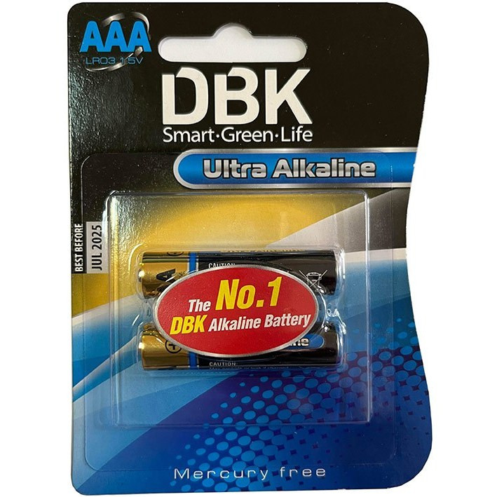 باتری نیم قلمی DBK  الترا الکالاین بسته دو عددی